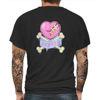 Kawaii Pastel Goth Emo Broken Heart Goth Aesthetic Mens Back Print T-shirt | Favorety DE