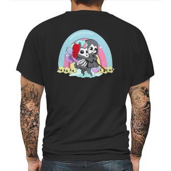 Kawaii Pastel Goth Unicorn And Grim Reaper Creepy Unicorn Mens Back Print T-shirt | Favorety CA