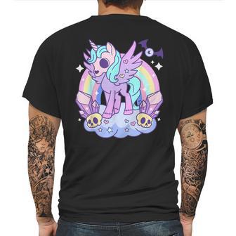 Kawaii Pastel Goth Unicorn Pony - Aesthetic Gothic Skeleton Mens Back Print T-shirt | Favorety AU