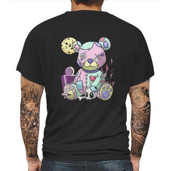 Kawaii Pink Pastel Goth Cute Creepy Teddy Bear Mens Back Print T-shirt | Favorety UK