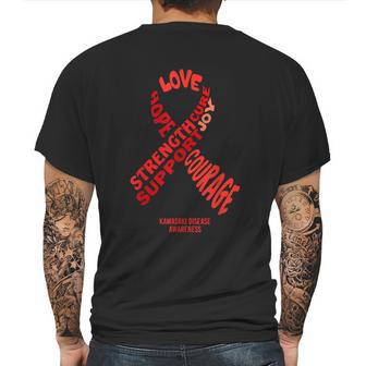 Kawasaki Disease Awareness Ribbon With Words Graphic Design Printed Casual Daily Basic Mens Back Print T-shirt | Favorety CA