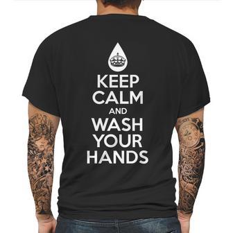 Keep Calm And Wash Your Hands Funny Virus Mens Back Print T-shirt | Favorety AU