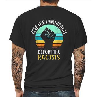 Keep Immigrants Deport Racists Mens Back Print T-shirt | Favorety