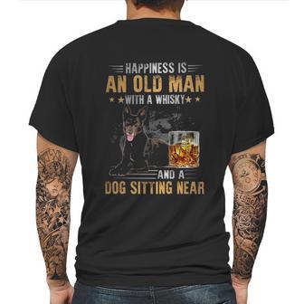 Kelpie An Old Man With A Whisky And A Dog Sitting Near Mens Back Print T-shirt | Favorety