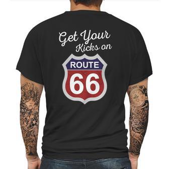 Get Your Kicks Route 66 Distressed &S Mens Back Print T-shirt | Favorety AU