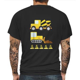 Kids Boys Construction Diggers And Trucks Mens Back Print T-shirt | Favorety AU