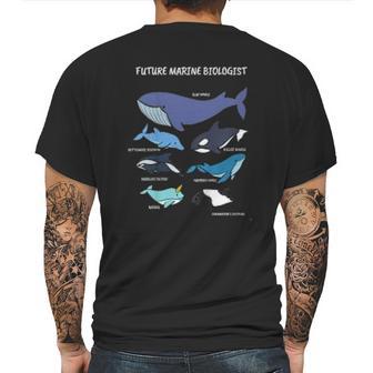 Kids Future Marine Biologist Types Of Whales And Dolphins Whale Biology Pun Mens Back Print T-shirt | Favorety AU