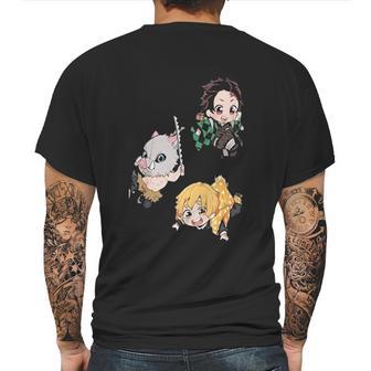 Kimetsu No Yaiba Demon-Slayer Mens Back Print T-shirt | Favorety