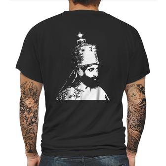 The King Stands Haile Selassie Crown Mens Back Print T-shirt | Favorety CA