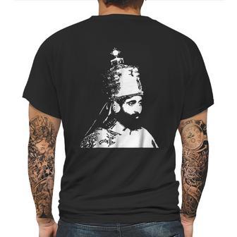 The King Stands Haile Selassie Crown Mens Back Print T-shirt | Favorety AU