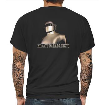 Klaatu Barada Nikto Robot Mens Back Print T-shirt | Favorety CA