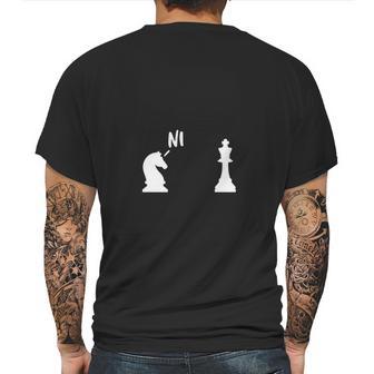 Knights Who Say Ni Mens Back Print T-shirt | Favorety