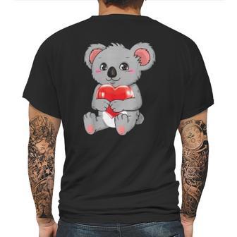 Koala Heat Valentine Funny Valentines Day Singles Gift Mens Back Print T-shirt | Favorety DE