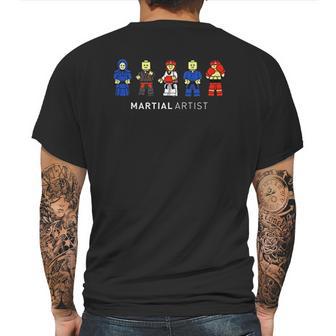 Korea Taekwondo Martial Arts Lego Mens Back Print T-shirt | Favorety