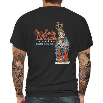 Our Lady Of La Leche Pray For Us Mens Back Print T-shirt | Favorety UK