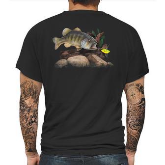 Largemouth Bass Chasing A Vertical Fishing Lure Mens Back Print T-shirt | Favorety UK