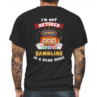 Las Vegas Gambling Retiree Lucky Casino Mens Back Print T-shirt | Favorety