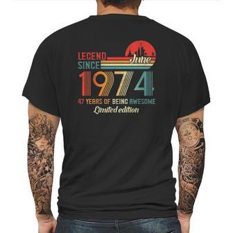 Legend Since June 1974 47 Years Old Born June 1974 Ver2 Mens Back Print T-shirt | Favorety CA