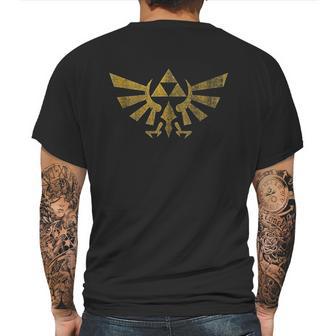 Legend Of Zelda Royal Crest Distressed Badge Mens Back Print T-shirt | Favorety AU