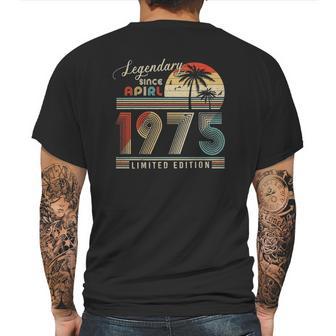 Legendary Since April 1975 Retro Vintage Limited Edition Mens Back Print T-shirt | Favorety