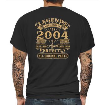 Mens Legends Were Born In 2004 18 Years Old Gifts 18Th Birthday Mens Back Print T-shirt | Favorety UK