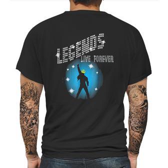 Legends Live Forever Rock Star Music Mens Back Print T-shirt | Favorety