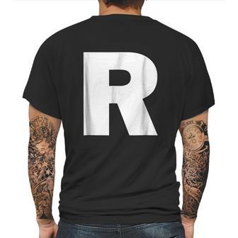 Letter R Alphabet Capital Initial Spell Word Mens Back Print T-shirt | Favorety CA