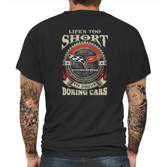 Lifes Too Short Corvette C6 Mens Back Print T-shirt | Favorety UK