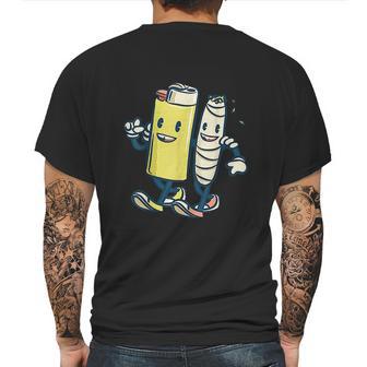 Lighter Joint Friends 420 Cannabis Marijuana Mens Back Print T-shirt | Favorety AU