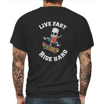 Live Fast Ride Hard Halloween Bart Mens Back Print T-shirt | Favorety DE