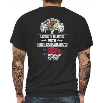 Living In Illinois With North Carolina Roots Mens Back Print T-shirt | Favorety UK