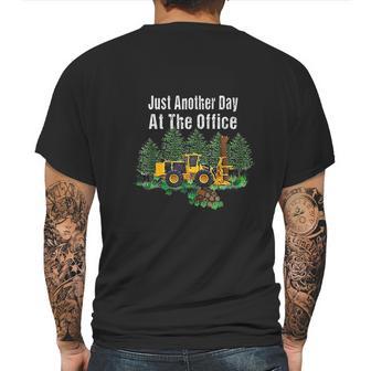 Logging Feller Buncher Driver Timber Just Another Day Mens Back Print T-shirt | Favorety DE