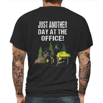 Logging Skidder Driver Diesel Just Another Day At The Office Mens Back Print T-shirt | Favorety