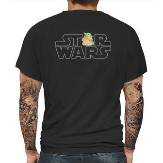 Logo And The Child From The Mandalorian Mens Back Print T-shirt | Favorety AU