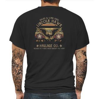 Short And Long Haul Lincoln Hawk Mens Back Print T-shirt | Favorety AU