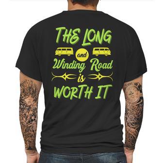 The Long And Winding Road Is Worth It Camping Van Mens Back Print T-shirt | Favorety CA