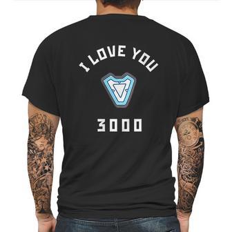 I Love You 3000 Arc Reactor Mens Back Print T-shirt | Favorety