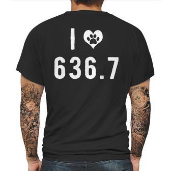 I Love 6367 Dogs Funny Dewey Decimal Mens Back Print T-shirt | Favorety CA