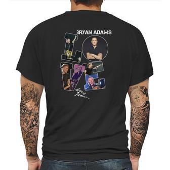 Love Bryan Adams Signature Mens Back Print T-shirt | Favorety UK