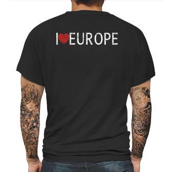 I Love Europe Mens Back Print T-shirt | Favorety UK