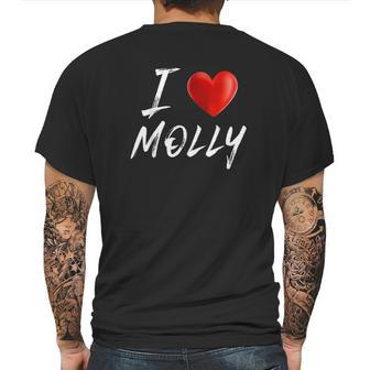 I Love Heart Molly Family Name Mens Back Print T-shirt | Favorety DE