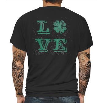 Love Lucky Clover Saint Patricks Day Cute Irish St Patty Shamrock Mens Back Print T-shirt | Favorety AU