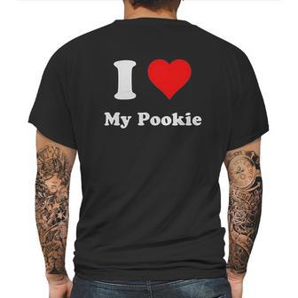 I Love My Pookieheart My Pookie Mens Back Print T-shirt | Favorety