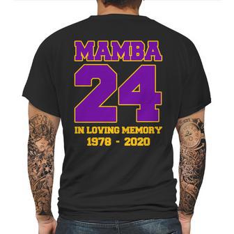 In Loving Memory Mamba 24 Tribute Graphic Design Printed Casual Daily Basic Mens Back Print T-shirt | Favorety