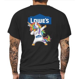 Lowes Unicorn Dabbing Mens Back Print T-shirt | Favorety