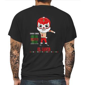 Lucha Libre El Santa Claus Floss Like A Boss 6 Mens Back Print T-shirt | Favorety DE