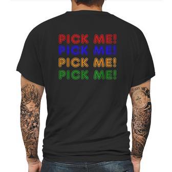 Lucky Casino Contestant Costume Pick Me Game Show Host Mens Back Print T-shirt | Favorety