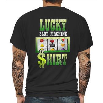 Lucky Gambling | Slot Machine Gift Mens Back Print T-shirt | Favorety AU