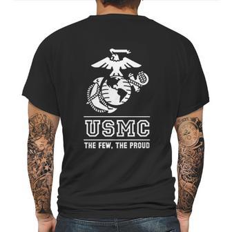 Lucky Ride Marines Usmc The Few The Proud White Emblem Mens Back Print T-shirt | Favorety DE