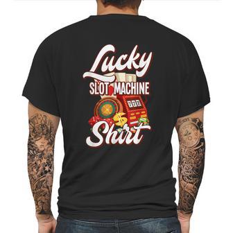 Lucky Slot Machine Casino Las Vegas Gambling Mens Back Print T-shirt | Favorety AU